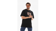 Erkek Baskılı T-Shirt Kısa Kol Bisiklet Yaka Regular Fit Rahat Kalıp Tişört - Siyah Erkek Baskılı T-Shirt Kısa Kol Bisiklet Yaka Regular Fit Rahat Kalıp Tişört - Siyah