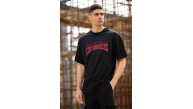 Erkek Kısa Kol Tişört Bisiklet Yaka LOS ANGELES Baskılı T-Shirt - Siyah Erkek Kısa Kol Tişört Bisiklet Yaka LOS ANGELES Baskılı T-Shirt - Siyah