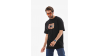 Erkek Baskılı T-Shirt Kısa Kol Bisiklet Yaka Regular Fit Rahat Kalıp Tişört - Siyah Erkek Baskılı T-Shirt Kısa Kol Bisiklet Yaka Regular Fit Rahat Kalıp Tişört - Siyah
