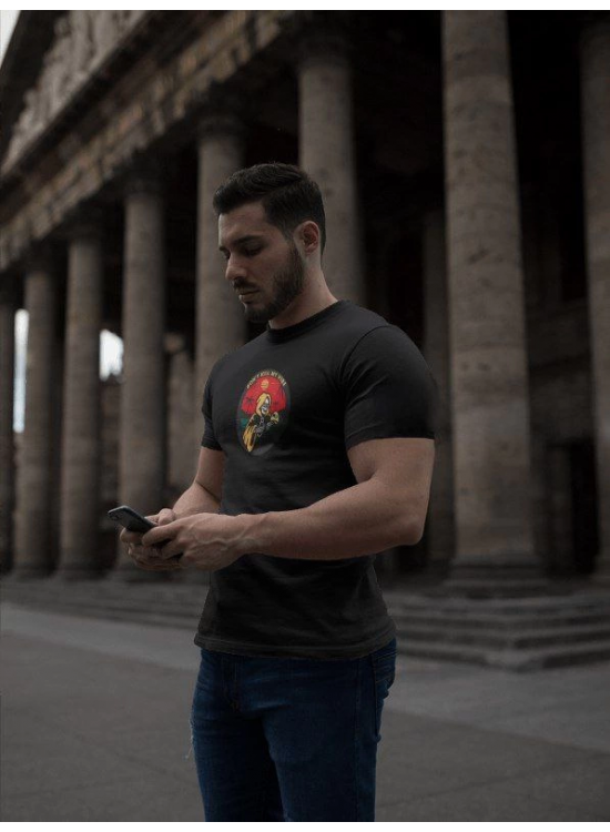 Erkek Kısa Kol Yazlık Tişört Bisiklet Yaka Baskılı Oversize T-Shirt - Siyah Erkek Kısa Kol Yazlık Tişört Bisiklet Yaka Baskılı Oversize T-Shirt - Siyah