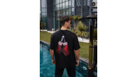 Erkek Kısa Kol Tişört Bisiklet Yaka Box Eldiven Baskılı T-Shirt - Siyah Erkek Kısa Kol Tişört Bisiklet Yaka Box Eldiven Baskılı T-Shirt - Siyah