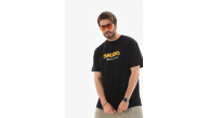 Erkek Kısa Kol Yazlık Tişört Bisiklet Yaka Baskılı Oversize T-Shirt - Siyah Erkek Kısa Kol Yazlık Tişört Bisiklet Yaka Baskılı Oversize T-Shirt - Siyah