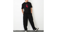 Erkek Boks Eldiven Baskılı T-Shirt Kısa Kol Bisiklet Yaka Regular Tişört - Siyah Erkek Boks Eldiven Baskılı T-Shirt Kısa Kol Bisiklet Yaka Regular Tişört - Siyah
