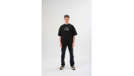 Erkek Kısa Kol Yazlık Tişört Bisiklet Yaka Baskılı Oversize T-Shirt - Siyah Erkek Kısa Kol Yazlık Tişört Bisiklet Yaka Baskılı Oversize T-Shirt - Siyah