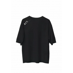 Erkek Baskılı T-Shirt Kısa Kol Bisiklet Yaka Regular Fit Rahat Kalıp Günlük Tişört - Siyah