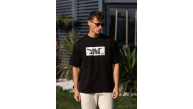 Erkek Kısa Kol Yazlık Tişört Bisiklet Yaka Baskılı Oversize T-Shirt - Siyah Erkek Kısa Kol Yazlık Tişört Bisiklet Yaka Baskılı Oversize T-Shirt - Siyah