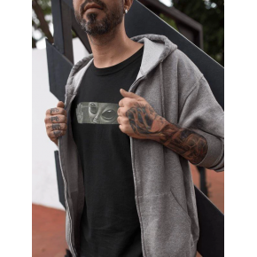 Erkek Kısa Kol Yazlık Tişört Bisiklet Yaka Baskılı Oversize T-Shirt - Siyah