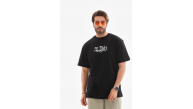 Erkek Kısa Kol Yazlık Tişört Bisiklet Yaka Baskılı Oversize T-Shirt - Siyah Erkek Kısa Kol Yazlık Tişört Bisiklet Yaka Baskılı Oversize T-Shirt - Siyah
