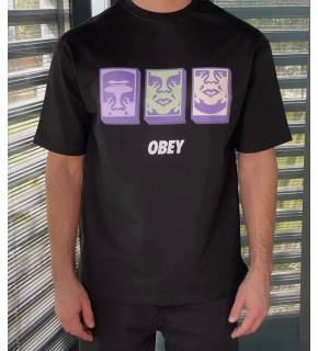 ERKEK Bisiklet Yaka Baskılı Oversize Kısa kol T-Shirt - Siyah