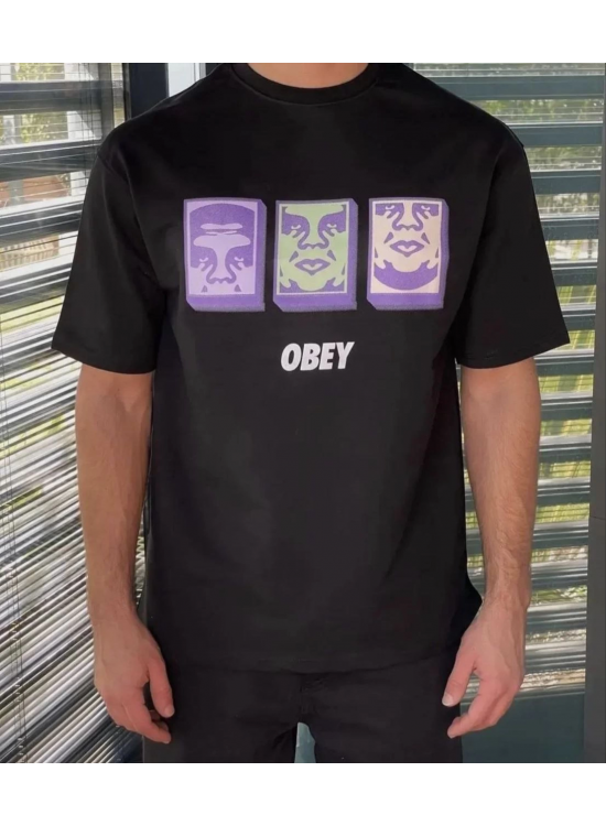 ERKEK Bisiklet Yaka Baskılı Oversize Kısa kol T-Shirt - Siyah ERKEK Bisiklet Yaka Baskılı Oversize Kısa kol T-Shirt - Siyah