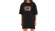 Kadın Baskılı T-Shirt Kısa Kol Bisiklet Yaka Oversize Rahat Kalıp Tişört - Siyah Kadın Baskılı T-Shirt Kısa Kol Bisiklet Yaka Oversize Rahat Kalıp Tişört - Siyah