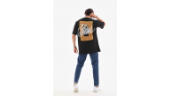Erkek Baskılı T-Shirt Kısa Kol Bisiklet Yaka Regular Fit Rahat Kalıp Tişört - Siyah Erkek Baskılı T-Shirt Kısa Kol Bisiklet Yaka Regular Fit Rahat Kalıp Tişört - Siyah