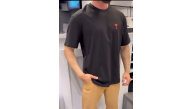 Erkek Kısa Kol Tişört Bisiklet Yaka KALP Baskılı Oversize T-Shirt - Siyah Erkek Kısa Kol Tişört Bisiklet Yaka KALP Baskılı Oversize T-Shirt - Siyah