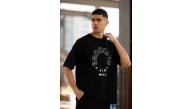 Erkek Baskılı T-Shirt Kısa Kol Bisiklet Yaka Regular Fit Rahat Kalıp Günlük Tişört - Siyah Erkek Baskılı T-Shirt Kısa Kol Bisiklet Yaka Regular Fit Rahat Kalıp Günlük Tişört - Siyah