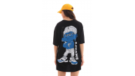 Kadın Kısa Kol Yazlık Tişört Bisiklet Yaka Baskılı Oversize T-Shirt - Siyah Kadın Kısa Kol Yazlık Tişört Bisiklet Yaka Baskılı Oversize T-Shirt - Siyah