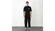 Erkek Baskılı T-Shirt Kısa Kol Bisiklet Yaka Regular Fit Rahat Kalıp Günlük Tişört - Siyah Erkek Baskılı T-Shirt Kısa Kol Bisiklet Yaka Regular Fit Rahat Kalıp Günlük Tişört - Siyah