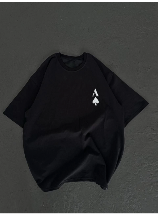 Kadın Baskılı T-Shirt Kısa Kol Bisiklet Yaka Oversize Rahat Kalıp Günlük Tişört - Siyah Kadın Baskılı T-Shirt Kısa Kol Bisiklet Yaka Oversize Rahat Kalıp Günlük Tişört - Siyah