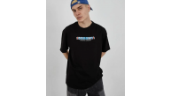 Erkek Kısa Kol Yazlık Tişört Bisiklet Yaka Baskılı Oversize T-Shirt - Siyah Erkek Kısa Kol Yazlık Tişört Bisiklet Yaka Baskılı Oversize T-Shirt - Siyah