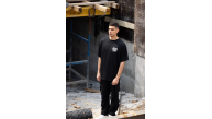 Erkek Kısa Kol Yazlık Tişört Bisiklet Yaka Baskılı Oversize T-Shirt - Siyah Erkek Kısa Kol Yazlık Tişört Bisiklet Yaka Baskılı Oversize T-Shirt - Siyah