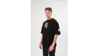 Erkek Kısa Kol Tişört Göğüs ve Kol Bisiklet Yaka Baskılı T-Shirt - Siyah Erkek Kısa Kol Tişört Göğüs ve Kol Bisiklet Yaka Baskılı T-Shirt - Siyah