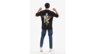 Erkek Baskılı T-Shirt Kısa Kol Bisiklet Yaka Regular Fit Rahat Kalıp Tişört -  Siyah