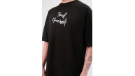Erkek Kısa Kol Yazlık Tişört Bisiklet Yaka Baskılı Oversize T-Shirt - Siyah Erkek Kısa Kol Yazlık Tişört Bisiklet Yaka Baskılı Oversize T-Shirt - Siyah