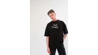 Erkek Kısa Kol Yazlık Tişört Bisiklet Yaka Baskılı Oversize T-Shirt - Siyah Erkek Kısa Kol Yazlık Tişört Bisiklet Yaka Baskılı Oversize T-Shirt - Siyah