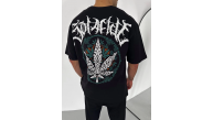 Erkek Baskılı T-Shirt Kısa Kol Bisiklet Yaka Regular Fit Rahat Kalıp Günlük Tişört - Siyah Erkek Baskılı T-Shirt Kısa Kol Bisiklet Yaka Regular Fit Rahat Kalıp Günlük Tişört - Siyah