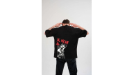 Erkek Baskılı T-Shirt Kısa Kol Bisiklet Yaka Regular Fit Rahat Kalıp Günlük Tişört - Siyah Erkek Baskılı T-Shirt Kısa Kol Bisiklet Yaka Regular Fit Rahat Kalıp Günlük Tişört - Siyah