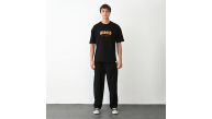 Erkek Baskılı T-Shirt Kısa Kol Bisiklet Yaka Regular Fit Rahat Kalıp Günlük Tişört - Siyah Erkek Baskılı T-Shirt Kısa Kol Bisiklet Yaka Regular Fit Rahat Kalıp Günlük Tişört - Siyah