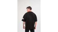Erkek Kısa Kol Tişört Göğüs ve Kol Bisiklet Yaka Baskılı T-Shirt - Siyah Erkek Kısa Kol Tişört Göğüs ve Kol Bisiklet Yaka Baskılı T-Shirt - Siyah