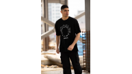 Erkek Baskılı T-Shirt Kısa Kol Bisiklet Yaka Regular Fit Rahat Kalıp Günlük Tişört - Siyah Erkek Baskılı T-Shirt Kısa Kol Bisiklet Yaka Regular Fit Rahat Kalıp Günlük Tişört - Siyah