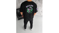 Erkek Kısa Kol Tişört Bisiklet Yaka W Wildone Baskılı T-Shirt - Siyah Erkek Kısa Kol Tişört Bisiklet Yaka W Wildone Baskılı T-Shirt - Siyah