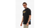 Erkek Kısa Kol Yazlık Tişört Bisiklet Yaka Baskılı Oversize T-Shirt - Siyah Erkek Kısa Kol Yazlık Tişört Bisiklet Yaka Baskılı Oversize T-Shirt - Siyah