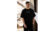 Erkek Kısa Kol Yazlık Tişört Bisiklet Yaka Baskılı Oversize T-Shirt - Siyah Erkek Kısa Kol Yazlık Tişört Bisiklet Yaka Baskılı Oversize T-Shirt - Siyah