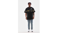 Erkek Kısa Kol Yazlık Tişört Bisiklet Yaka Baskılı Oversize T-Shirt - Siyah Erkek Kısa Kol Yazlık Tişört Bisiklet Yaka Baskılı Oversize T-Shirt - Siyah