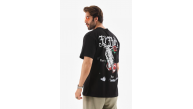Erkek Kısa Kol Yazlık Tişört Bisiklet Yaka Baskılı Oversize T-Shirt - Siyah Erkek Kısa Kol Yazlık Tişört Bisiklet Yaka Baskılı Oversize T-Shirt - Siyah