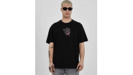 Erkek Kısa Kol Yazlık Tişört Bisiklet Yaka Baskılı Oversize T-Shirt - Siyah Erkek Kısa Kol Yazlık Tişört Bisiklet Yaka Baskılı Oversize T-Shirt - Siyah