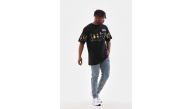 Erkek Kısa Kol Yazlık Tişört Bisiklet Yaka Baskılı Oversize T-Shirt - Siyah Erkek Kısa Kol Yazlık Tişört Bisiklet Yaka Baskılı Oversize T-Shirt - Siyah