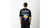 Erkek Kısa Kol Yazlık Tişört Bisiklet Yaka Baskılı Oversize T-Shirt - Siyah Erkek Kısa Kol Yazlık Tişört Bisiklet Yaka Baskılı Oversize T-Shirt - Siyah