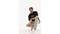 Erkek Kısa Kol Yazlık Tişört Bisiklet Yaka Baskılı Oversize T-Shirt - Siyah Erkek Kısa Kol Yazlık Tişört Bisiklet Yaka Baskılı Oversize T-Shirt - Siyah