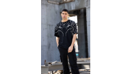Erkek Yıldırım şimşek Baskılı T-Shirt Kısa Kol Bisiklet Yaka Tişört - Siyah Erkek Yıldırım şimşek Baskılı T-Shirt Kısa Kol Bisiklet Yaka Tişört - Siyah
