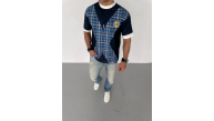 ERKEK Bisiklet Yaka Baskılı Kısa kol Oversize T-Shirt - Siyah ERKEK Bisiklet Yaka Baskılı Kısa kol Oversize T-Shirt - Siyah