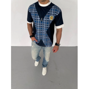 ERKEK Bisiklet Yaka Baskılı Kısa kol Oversize T-Shirt - Siyah