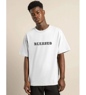 Erkek Baskılı T-Shirt Kısa Kol Bisiklet Yaka Regular Fit Rahat Kalıp Günlük Tişört - Beyaz