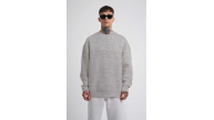 ERKEK Bisikilet Yaka 3 İplik Pamuklu SweatShirt - Gri ERKEK Bisikilet Yaka 3 İplik Pamuklu SweatShirt - Gri