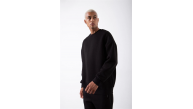 ERKEK Bisikilet Yaka 3 İplik Pamuklu SweatShirt - Siyah ERKEK Bisikilet Yaka 3 İplik Pamuklu SweatShirt - Siyah