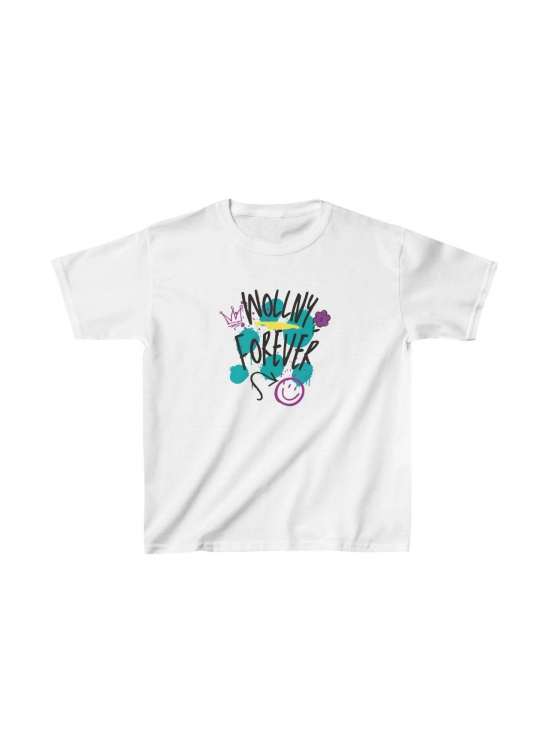 Unisex Çocuk Baskılı T-Shirt - Beyaz Unisex Çocuk Baskılı T-Shirt - Beyaz