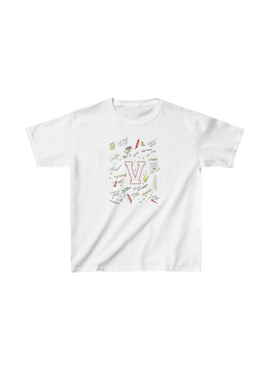 Unisex Çocuk Baskılı T-Shirt - Beyaz Unisex Çocuk Baskılı T-Shirt - Beyaz