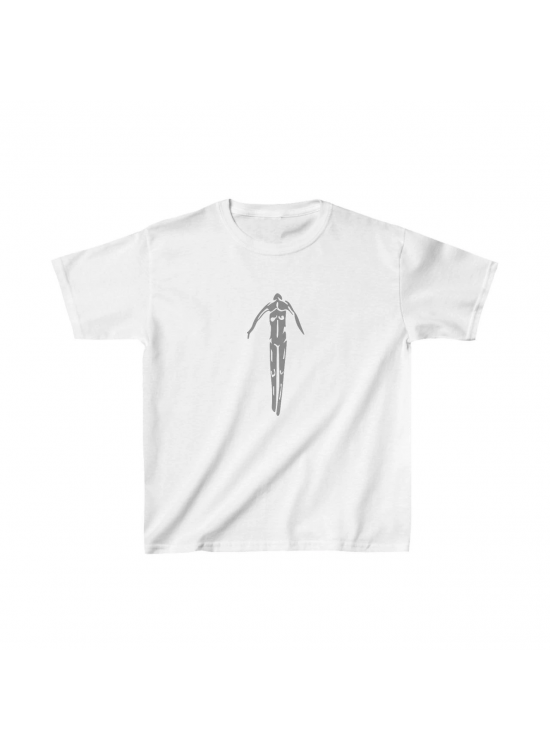 Unisex Çocuk Baskılı T-Shirt - Beyaz Unisex Çocuk Baskılı T-Shirt - Beyaz
